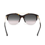 Tom Ford Womens Grey Lens Brown Oval Sunglasses with 100% UV Protection - FT0517 55 52G