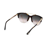 Tom Ford Womens Grey Lens Brown Oval Sunglasses with 100% UV Protection - FT0517 55 52G