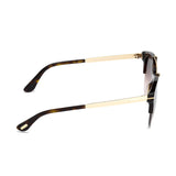 Tom Ford Womens Grey Lens Brown Oval Sunglasses with 100% UV Protection - FT0517 55 52G