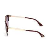 Tom Ford Womens Grey Lens Burgundy Oval Sunglasses with 100% UV Protection - FT0517 55 69T