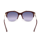 Tom Ford Womens Grey Lens Burgundy Oval Sunglasses with 100% UV Protection - FT0517 55 69T