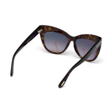 Tom Ford Womens Purple Lens Brown Cat Eye Sunglasses with 100% UV Protection - FT0523 56 52F