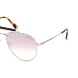 Tom Ford Mens Pink Lens Silver Aviator Sunglasses with 100% UV Protection - FT0536 60 16Z