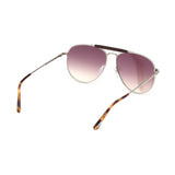 Tom Ford Mens Pink Lens Silver Aviator Sunglasses with 100% UV Protection - FT0536 60 16Z