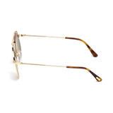 Tom Ford Mens Grey Lens Gold Aviator Sunglasses with 100% UV Protection - FT0536 60 28C