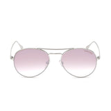 Tom Ford Unisex Grey Lens Silver Aviator Sunglasses with 100% UV Protection - FT0551 55 18Z