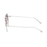 Tom Ford Unisex Grey Lens Silver Aviator Sunglasses with 100% UV Protection - FT0551 55 18Z
