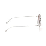 Tom Ford Unisex Grey Lens Silver Aviator Sunglasses with 100% UV Protection - FT0551 55 18Z
