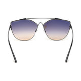 Tom Ford Womens Transparent Lens Black Cat Eye Sunglasses with 100% UV Protection - FT0563 64 01B