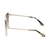 Tom Ford Womens Grey Lens Gold Cat Eye Sunglasses with 100% UV Protection - FT0563 64 28C