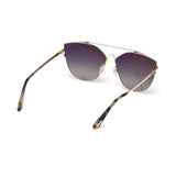 Tom Ford Womens Grey Lens Gold Cat Eye Sunglasses with 100% UV Protection - FT0563 64 28C