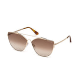 Tom Ford Womens Brown Lens Gold Cat Eye Sunglasses with 100% UV Protection - FT0563 64 28G