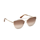 Tom Ford Womens Brown Lens Gold Cat Eye Sunglasses with 100% UV Protection - FT0563 64 28G
