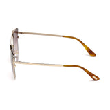 Tom Ford Womens Brown Lens Gold Cat Eye Sunglasses with 100% UV Protection - FT0563 64 28G
