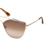 Tom Ford Womens Brown Lens Gold Cat Eye Sunglasses with 100% UV Protection - FT0563 64 28G