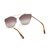 Tom Ford Womens Brown Lens Gold Cat Eye Sunglasses with 100% UV Protection - FT0563 64 28G
