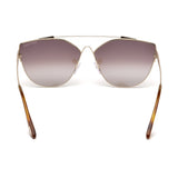 Tom Ford Womens Brown Lens Gold Cat Eye Sunglasses with 100% UV Protection - FT0563 64 28G