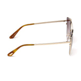 Tom Ford Womens Brown Lens Gold Cat Eye Sunglasses with 100% UV Protection - FT0563 64 28G