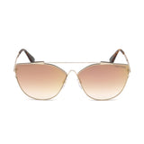 Tom Ford Womens Brown Lens Gold Cat Eye Sunglasses with 100% UV Protection - FT0563 64 33G