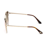 Tom Ford Womens Brown Lens Gold Cat Eye Sunglasses with 100% UV Protection - FT0563 64 33G