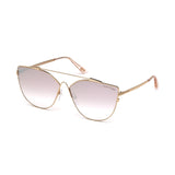 Tom Ford Womens Purple Lens Gold Cat Eye Sunglasses with 100% UV Protection - FT0563 64 33Z
