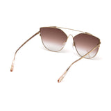Tom Ford Womens Purple Lens Gold Cat Eye Sunglasses with 100% UV Protection - FT0563 64 33Z