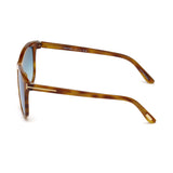Tom Ford Womens Blue Lens Brown Square Sunglasses with 100% UV Protection - FT0567 56 53X