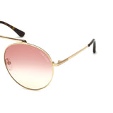 Tom Ford Womens Grey Lens Gold Round Sunglasses with 100% UV Protection - FT0571 58 28Z