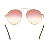 Tom Ford Womens Grey Lens Gold Round Sunglasses with 100% UV Protection - FT0571 58 28Z