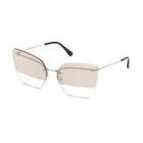 Tom Ford Womens Brown Lens Gold Butterfly Sunglasses with 100% UV Protection - FT0682 63 28G