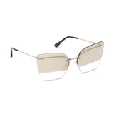 Tom Ford Womens Brown Lens Gold Butterfly Sunglasses with 100% UV Protection - FT0682 63 28G