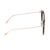 Tom Ford Womens Grey Lens Black Cat Eye Sunglasses with 100% UV Protection - FT0683 63 01B