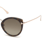 Tom Ford Womens Brown Lens Brown Cat Eye Sunglasses with 100% UV Protection - FT0683 63 52K