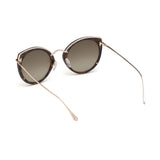 Tom Ford Womens Brown Lens Brown Cat Eye Sunglasses with 100% UV Protection - FT0683 63 52K