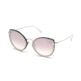 Tom Ford Womens Pink Lens Pink Cat Eye Sunglasses with 100% UV Protection - FT0683 63 55Z
