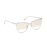 Tom Ford Womens Beige Lens Silver Navigator Sunglasses with 100% UV Protection - FT0684 58 16B