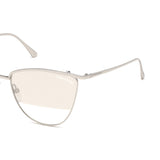 Tom Ford Womens Beige Lens Silver Navigator Sunglasses with 100% UV Protection - FT0684 58 16B
