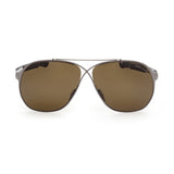 Tom Ford Mens Brown Lens Grey Aviator Sunglasses with 100% UV Protection - FT0829 61 12J