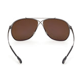 Tom Ford Mens Brown Lens Grey Aviator Sunglasses with 100% UV Protection - FT0829 61 12J