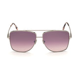 Tom Ford Womens Purple Lens Silver Square Sunglasses with 100% UV Protection - FT0838 61 16U