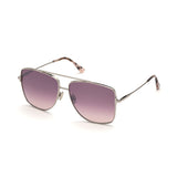 Tom Ford Womens Purple Lens Silver Square Sunglasses with 100% UV Protection - FT0838 61 16U