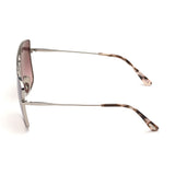 Tom Ford Womens Purple Lens Silver Square Sunglasses with 100% UV Protection - FT0838 61 16U