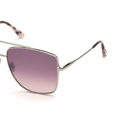 Tom Ford Womens Purple Lens Silver Square Sunglasses with 100% UV Protection - FT0838 61 16U