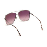 Tom Ford Womens Purple Lens Silver Square Sunglasses with 100% UV Protection - FT0838 61 16U