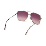 Tom Ford Womens Purple Lens Silver Square Sunglasses with 100% UV Protection - FT0838 61 16U