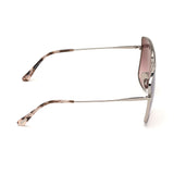 Tom Ford Womens Purple Lens Silver Square Sunglasses with 100% UV Protection - FT0838 61 16U