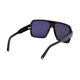 Tom Ford Mens Grey Lens Black Pilot Sunglasses with 100% UV Protection - FT0933 58 01A