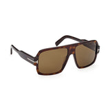 Tom Ford Mens Brown Lens Brown Square Sunglasses with 100% UV Protection - FT0933 58 52J