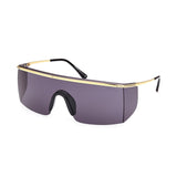 Tom Ford Mens Grey Lens Gold Shield Sunglasses with 100% UV Protection - FT0980 00 30A