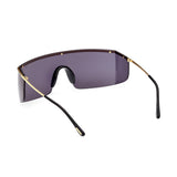 Tom Ford Mens Grey Lens Gold Shield Sunglasses with 100% UV Protection - FT0980 00 30A